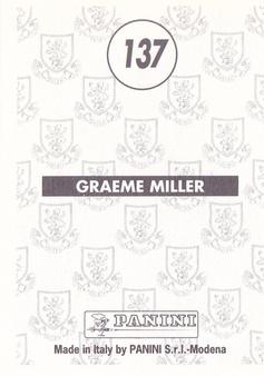 1996 Panini Scottish Premier League #137 Graeme Miller Back