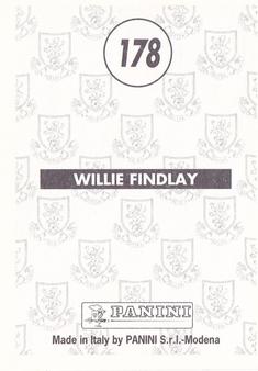 1996 Panini Scottish Premier League #178 Willie Findlay Back