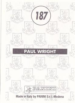 1996 Panini Scottish Premier League #187 Paul Wright Back
