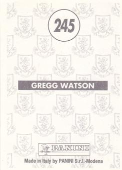 1996 Panini Scottish Premier League #245 Gregg Watson Back