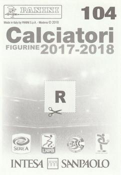 2017-18 Panini Calciatori Stickers #104 Nicolò Barella Back