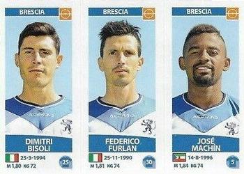 2017-18 Panini Calciatori Stickers #592 Dimitri Bisoli / Federico Furlan / José Machín Front