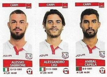 2017-18 Panini Calciatori Stickers #598 Alessio Sabbione / Alessandro Ligi / Aníbal Capela Front