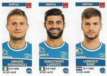 2017-18 Panini Calciatori Stickers #628 Simone Romagnoli / Sebastiano Luperto / Lorenco Šimic Front