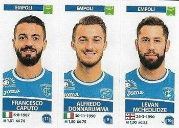 2017-18 Panini Calciatori Stickers #632 Francesco Caputo / Alfredo Donnarumma / Levan Mchedlidze Front