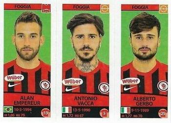 2017-18 Panini Calciatori Stickers #636 Alan Empereur / Antonio Vacca / Alberto Gerbo Front