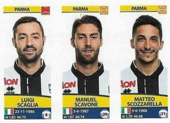 2017-18 Panini Calciatori Stickers #666 Luigi Scaglia / Manuel Scavone / Matteo Scozzarella Front