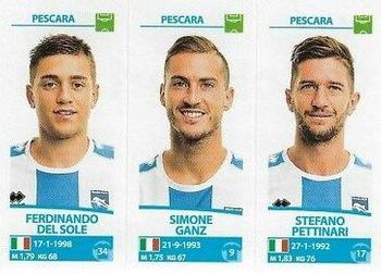 2017-18 Panini Calciatori Stickers #684 Ferdinando Del Sole / Simone Ganz / Stefano Pettinari Front