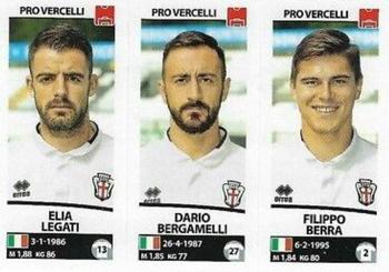 2017-18 Panini Calciatori Stickers #688 Elia Legati / Dario Bergamelli / Filippo Berra Front