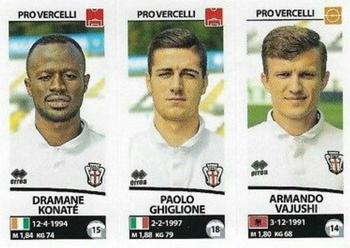 2017-18 Panini Calciatori Stickers #689 Dramane Konaté / Paolo Ghiglione / Armando Vajushi Front