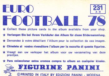 1977-78 Panini Euro Football 78 #231 Joe Harper / Derek Johnstone Back