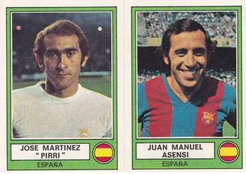 1977-78 Panini Euro Football 78 #86 José Martinez Pirri / Juan Manuel Asensi Front
