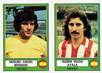 1977-78 Panini Euro Football 78 #96 Miguel Angel Brindisi / Ruben Hugo Ayala Front