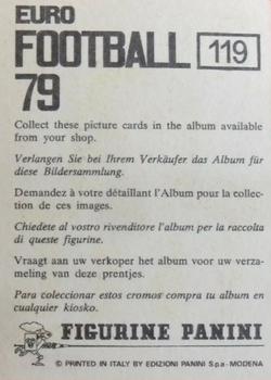 1978-79 Panini Euro Football 79 #119 Rene Van de Kerkhof Back