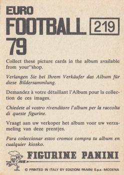 1978-79 Panini Euro Football 79 #219 Frans Van der Elst Back