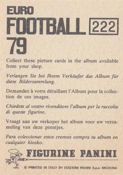 1978-79 Panini Euro Football 79 #222 Wolfgang Seel Back