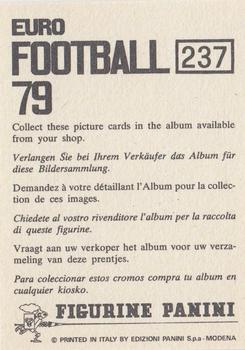 1978-79 Panini Euro Football 79 #237 Ivano Bordon Back