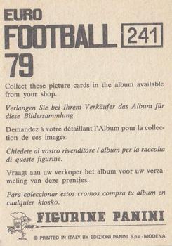 1978-79 Panini Euro Football 79 #241 Kees Kist Back