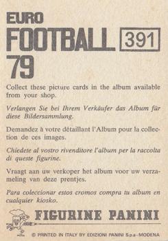 1978-79 Panini Euro Football 79 #391 Piet Schrijvers Back