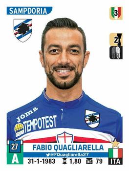 2015-16 Panini Calciatori Stickers - Update #A44 Fabio Quagliarella Front