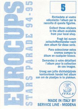 1994-95 SL Italy Eurocups Stars Parade Stickers #5 Lothar Matthaus Back