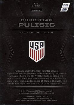 2018 Panini Eminence - Etched in History Gold #EH-CP Christian Pulisic Back