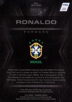 2018 Panini Eminence - Etched in History Platinum #EH-RO Ronaldo Back