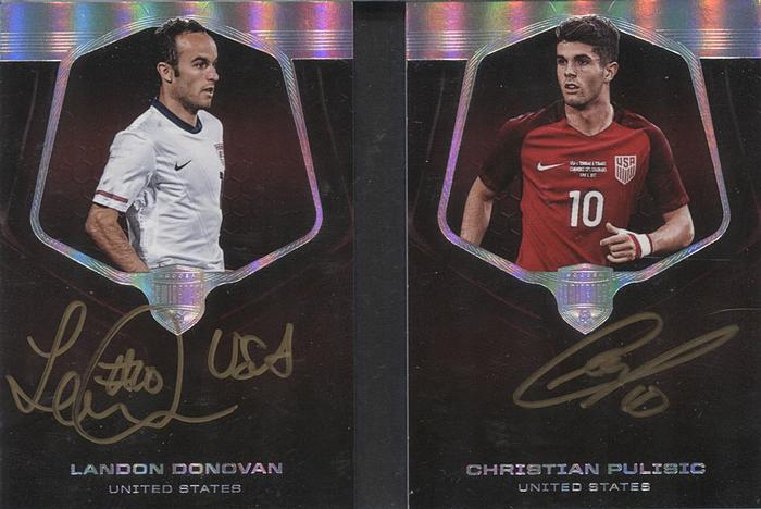2018 Panini Eminence - Passing the Torch Auto Booklet #PT-DP Landon Donovan / Christian Pulisic Front