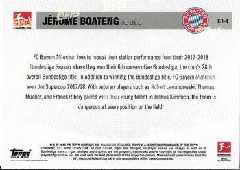 2018 Topps Now Road to Kickoff: FC Bayern Munchen #KO-4 Jerome Boateng Back