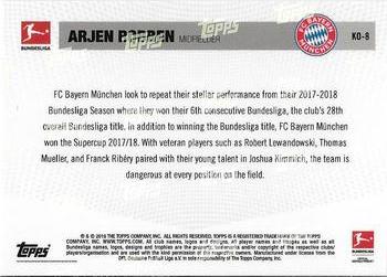 2018 Topps Now Road to Kickoff: FC Bayern Munchen #KO-8 Arjen Robben Back