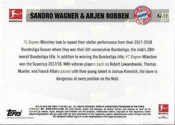 2018 Topps Now Road to Kickoff: FC Bayern Munchen #KO-13 Sandro Wagner / Arjen Robben Back
