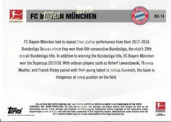 2018 Topps Now Road to Kickoff: FC Bayern Munchen #KO-14 FC Bayern Munchen Back