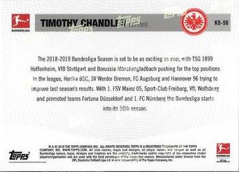 2018 Topps Now Road to Kickoff: Bundesliga's Best #KO-98 Timothy Chandler Back