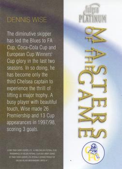 1999 Futera Platinum Chelsea Masters of the Game #NNO Dennis Wise Back