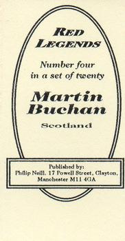 1998 Philip Neill Red Legends #4 Martin Buchan Back