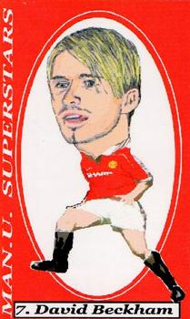 2000 Sportraits Manchester United Superstars #7 David Beckham Front