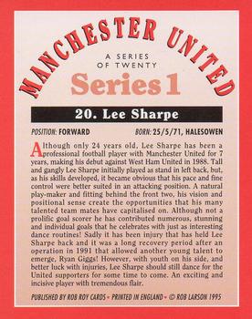 1995 Rob Roy Manchester United #20 Lee Sharpe Back