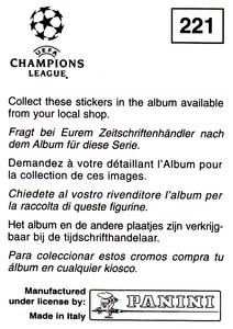 1999-00 Panini UEFA Champions League Stickers #221 Jonatan Johansson Back