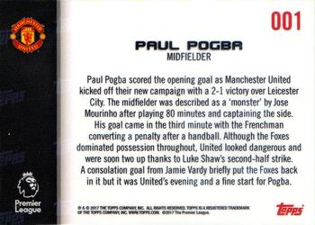 2018-19 Topps Now Premier League #001 Paul Pogba Back