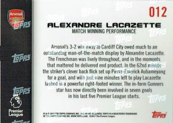 2018-19 Topps Now Premier League #012 Alexandre Lacazette Back