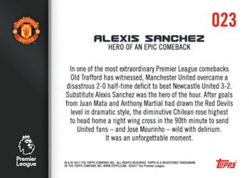 2018-19 Topps Now Premier League #023 Alexis Sanchez Back