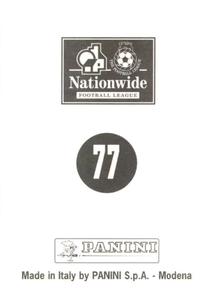 1997 Panini 1st Division  #77 David Hopkin Back