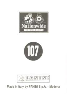1997 Panini 1st Division  #107 Simon Collins Back