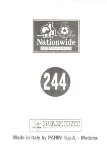 1997 Panini 1st Division  #244 Tony Naylor Back