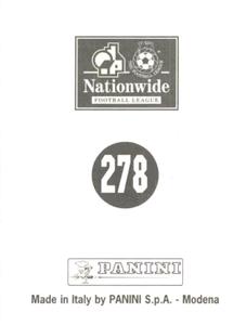 1997 Panini 1st Division  #278 Dariusz Wdowczyk Back