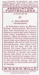 1997 Card Collectors 1935 Wills's Association Footballers (Reprint) #29 Johnny McIlwane Back