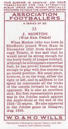 1997 Card Collectors 1935 Wills's Association Footballers (Reprint) #33 John Morton Back