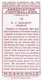 1997 Card Collectors 1935 Wills's Association Footballers (Reprint) #43 Ernie Suggett Back