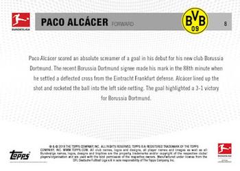 2018-19 Topps Now Bundesliga #8 Paco Alcacer Back