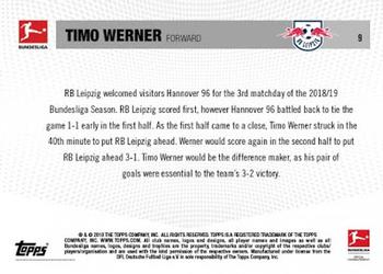 2018-19 Topps Now Bundesliga #9 Timo Werner Back